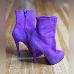 Christian Louboutin purple ankle boots